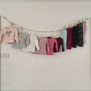 Lot of 12M baby girl clothes + free tights!